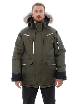 Парка мужская зимняя Brodeks KW 215 plus, хаки баннер, фото, картинка, как выглядит