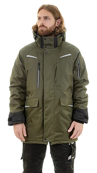 Парка мужская зимняя Brodeks KW 215, хаки баннер, фото, картинка, как выглядит