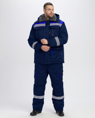 Костюм зимний Титан-Ультра CH (тк.Смесовая,240) п/к, т.синий/васильковый  фото, изображение, баннер