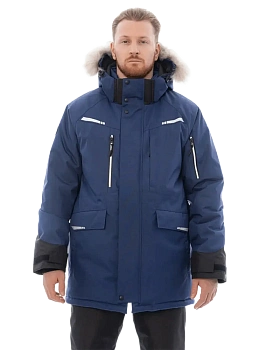 Парка мужская зимняя Brodeks KW 215 plus, синий баннер, фото, картинка, как выглядит
