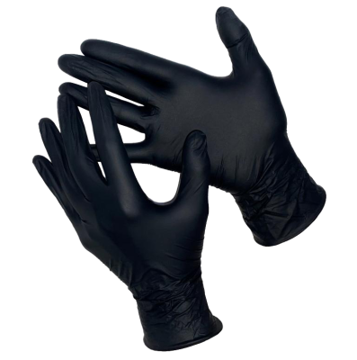DELTAGRIP Slim SN Total Black GWARD Перчатки нитриловые неопудренные черного цвета  фото, изображение, баннер