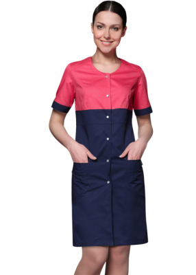 Халат медицинский 95, комбинированный ORLANDO женский фото, изображение, баннер