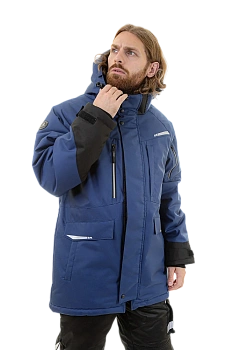 Парка мужская зимняя Brodeks KW 215, синий баннер, фото, картинка, как выглядит