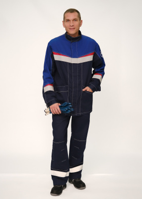 Костюм огнестойкий летний мужской для защиты от нефти и нефтепродуктов  куртка и брюки фото, изображение, баннер