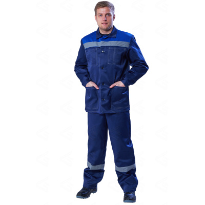 Костюм рабочий мужской Производственник (Куртка-полукомбинезон) фото, изображение, баннер